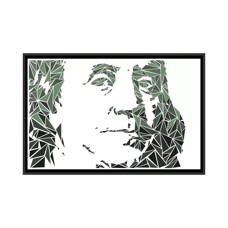 «Benjamin Franklin», impression sur toile, Toile avec cadre noir, H 32 po x l 48 po x P 1,5 po