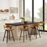 Blayse 26.96" PU Upholstered Counter Bar Stool with Wood Frame (Set of 4)