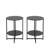 Chic And Durable Tempered Glass End Table Set