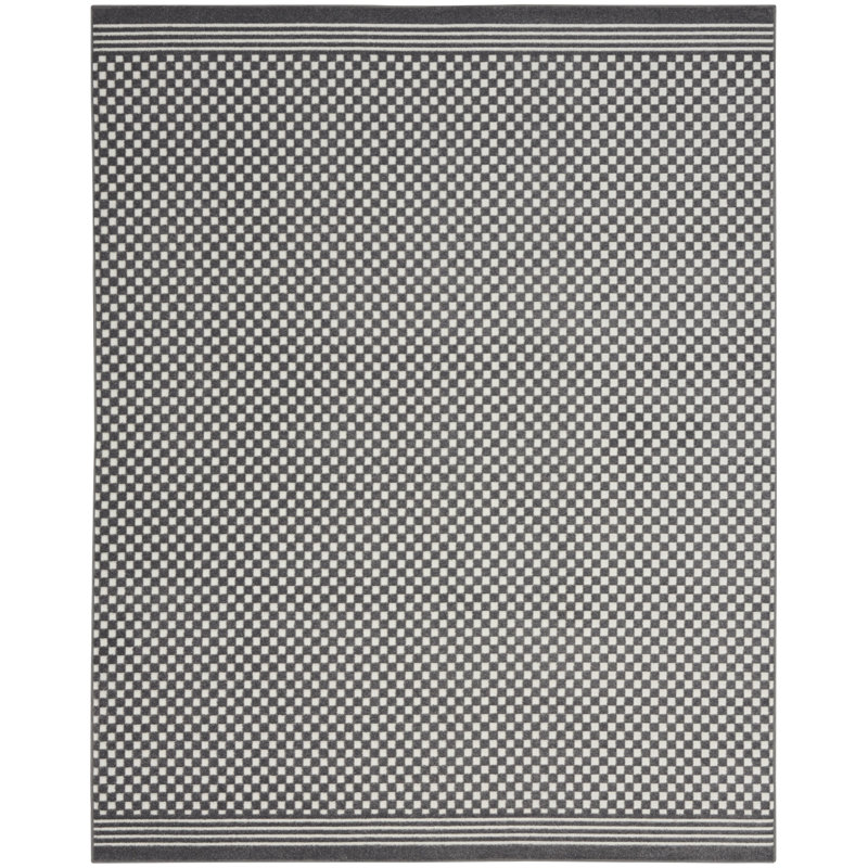 Ebern Designs Care Free Grey Modern Indoor Rug, Runner 2' x 6'