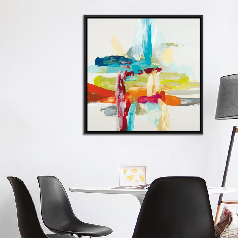 «Synergy I», reproduction sur toile, H 18 po x l 18 po x P 1,5 po, Toile avec cadre noir, Pas de tapis