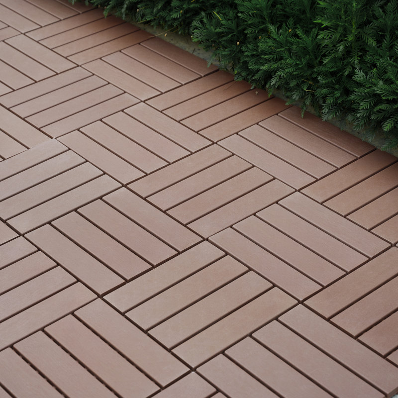 Carreaux de terrasse en plastique emboîtables, paquet de 44 tuiles de patio, 12 po x 12 po, imperméable à l'eau pour utilisation extérieure, tuiles de patio pour terrasse de piscine
