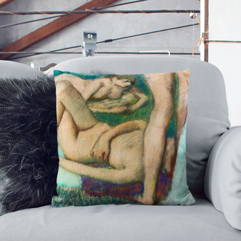 Nude Bathers Square Throw Cushion, Stone, 55cm H x 55cm W x 20cm D