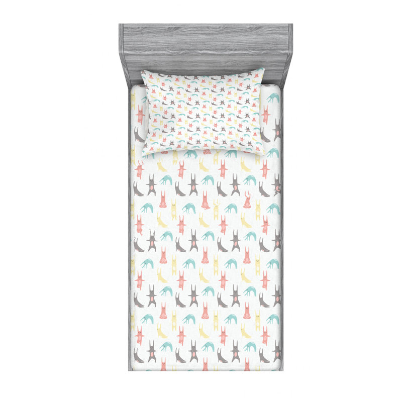Microfiber Sheet Set, Twin Sheet Set with Fitted Sheet