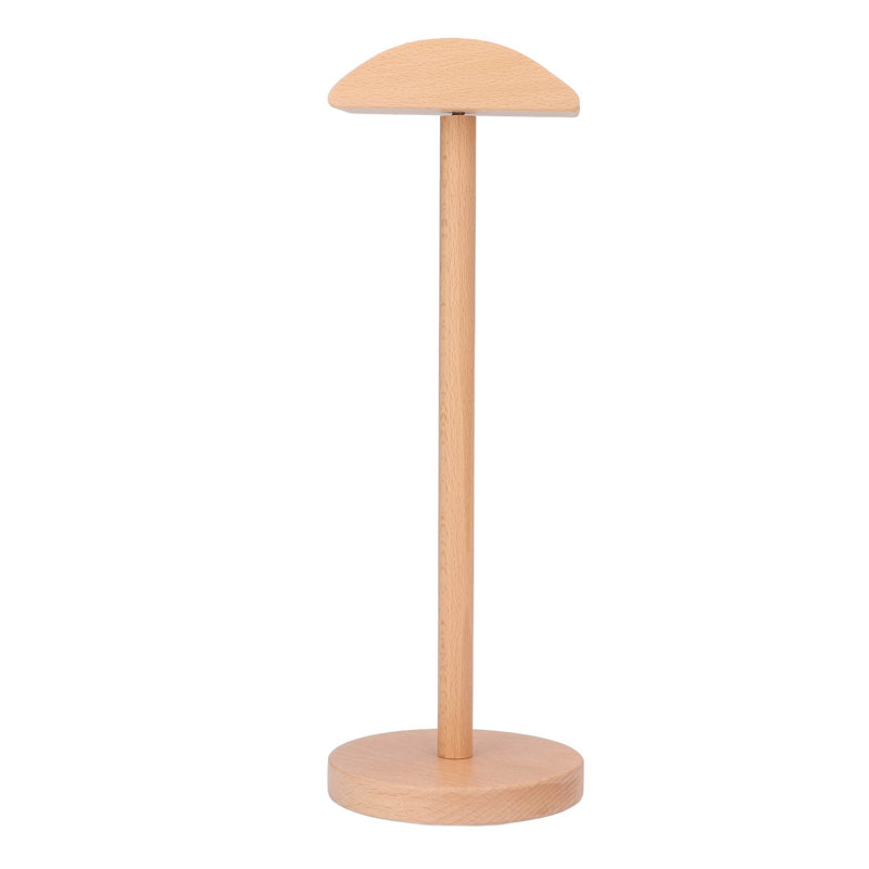 Headphone Holder Desktop Wood Display Stand Detachable Beech Headset