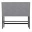 Banc rembourré gris avec dossier