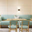 Banc rembourré en similicuir Light Luxury