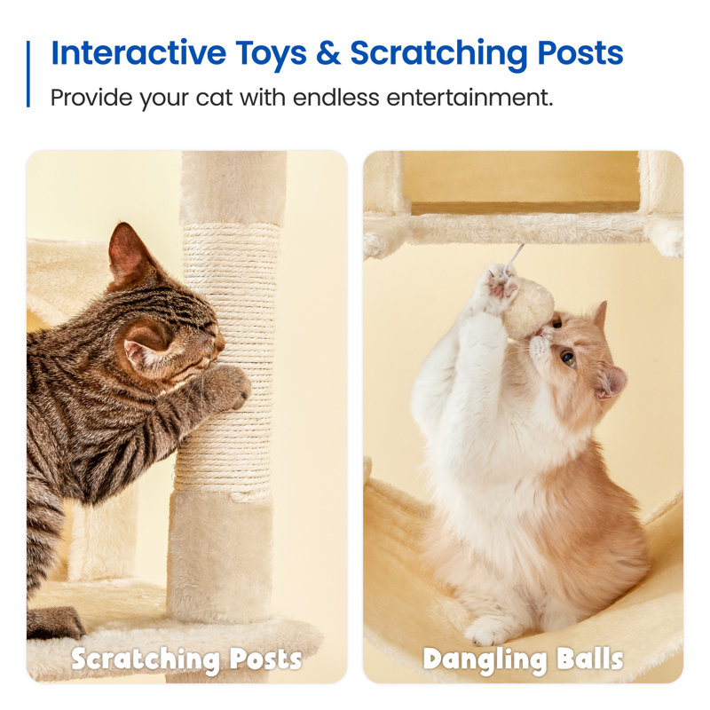 Danniela 77.6'' H Cat Tree, Beige