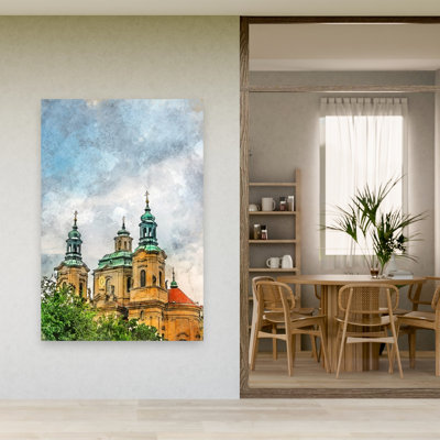 Historic Prague Spires Abstract Contemporary Architecture Landscape Wall Art