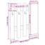 Wall-Mounted Coat Rack With Mirror 100 X 10 X 100 Cm-1447903624