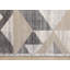 Tapis d'intérieur crème géométrique taupe gris