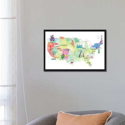«Map Of The US», impression sur toile