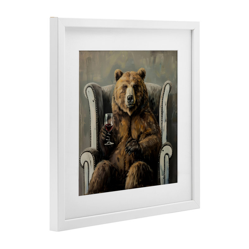 «It Was A Rough Day», reproduction sous verre encadrée, design par Tina LeCour, H 16 po x l 16 po, Cadre blanc côtier
