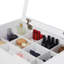 Petit meuble-lavabo avec miroir - ensemble de coiffeuse à maquillage blanc avec chaise, tiroirs, petite coiffeuse mignonne pour le salon de la chambre à coucher