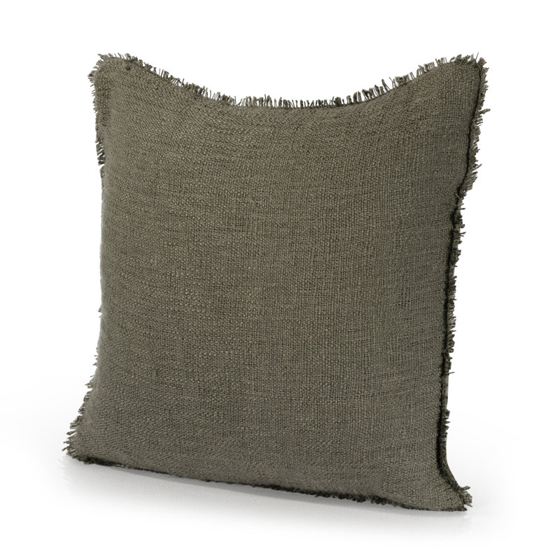 Coussin intérieur / extérieur Tarbett, Olive texturée, Carré