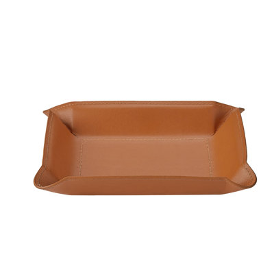 Graphic Image Valet Leather Catchall Tray, Leather