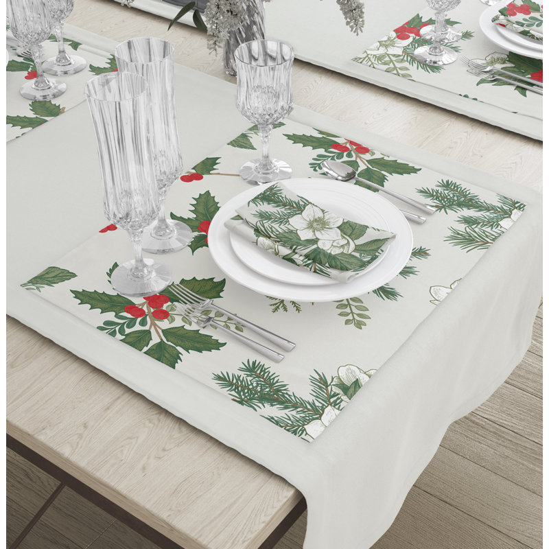 Daliza Polyester Floral Rectangle Placemat