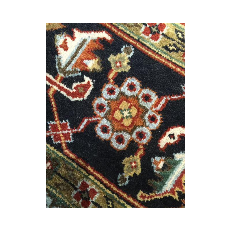 Hand Knotted Wool Area Rug in Rust