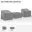 Housses de mobilier de patio, ensemble de housse imperméable 3 pièces pour chaises d'extérieur et table carrée-1336915605