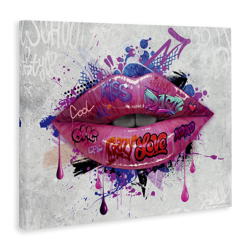 Art urbain sur toile, "Graffiti urbain" par Reinders, H 16 po x l 20 po