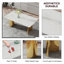 Ensemble de table de salle à manger 9 pièces, table avec plateau en verre et pieds en acier inoxydable et 8 chaises de salle à manger-899723743-899723741