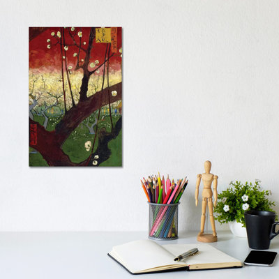 Japonaiserie: Flowering Plum Orchard After Hiroshige, Paris, 1887 by Vincent Van Gogh - Wrapped Canvas Print