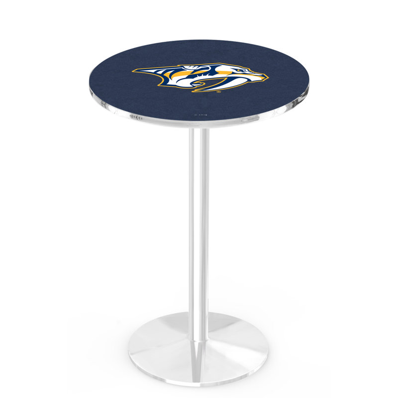 Table de salle à manger 30 po NHL, Chrome, Nashville Predators