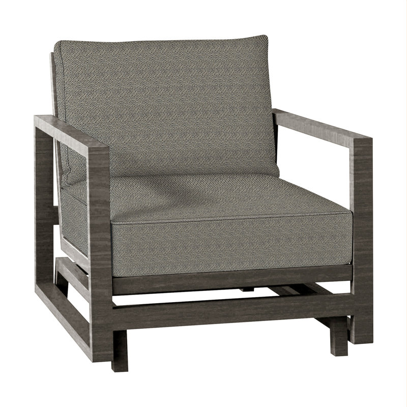 Avondale Patio Lounge Chair with Cushions, Slate Grey, Cabana Stripe Midnight, Welt