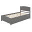 Lit plateforme simple en bois avec deux tiroirs Areisy-1154313431
