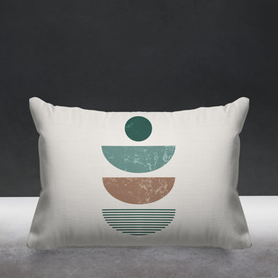 Abstract Outdoor Reversible Throw Pillow