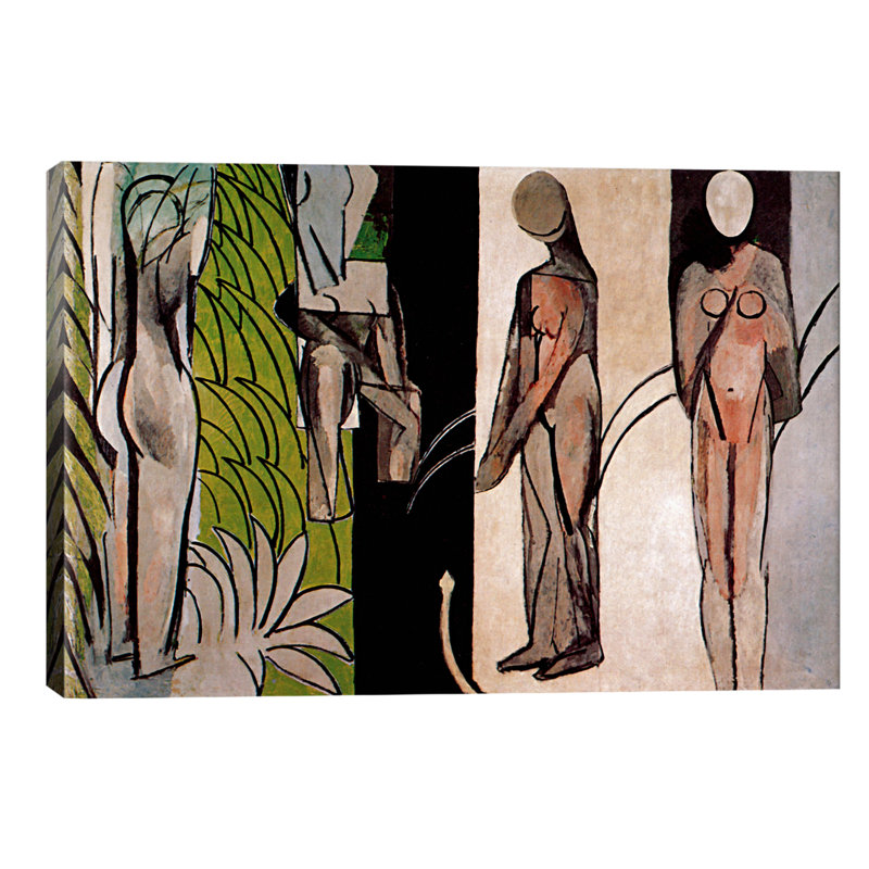 Bathers By A River by Henri Matisse - Painting on Canvas, 66.04 cm H x 45.72 cm W x 1.91 cm D, Wrapped Canvas