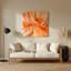 Aquarelle abstraite, art mural en métal orange 10-1783466397