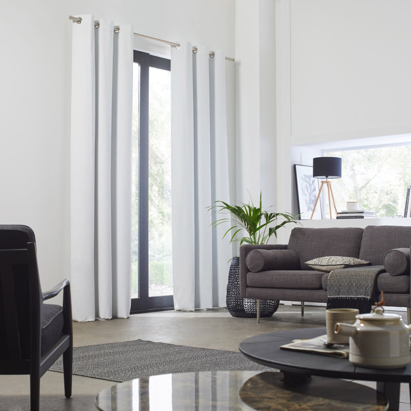 Blackout Single Curtain Panel, 135 W x 350 D cm, White