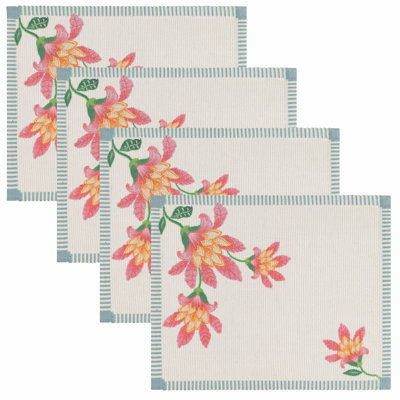 Carreiro Polyester Floral Rectangle Placemat