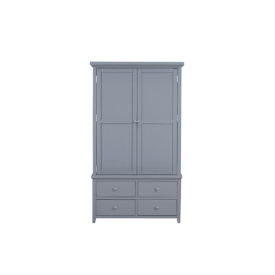 Freestanding Large Kitchen Pantry Wooden Kitchen Storage Cabinet Cupboard With 8 Door Shelves,3 Adjustable Shelves,7 Drawers& 8 Wine Racks, Grey