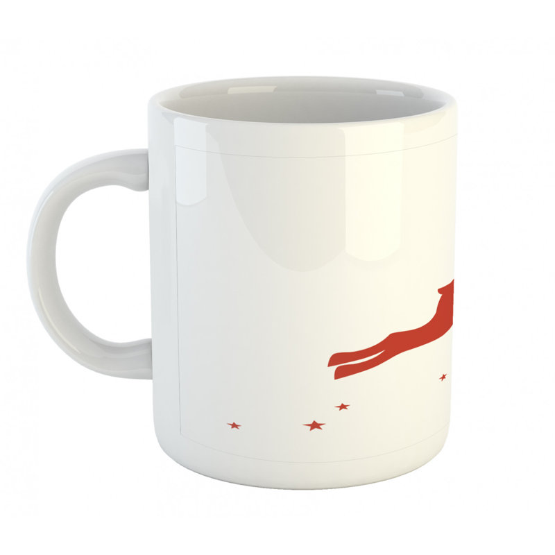 Grande tasse à café à renne saut