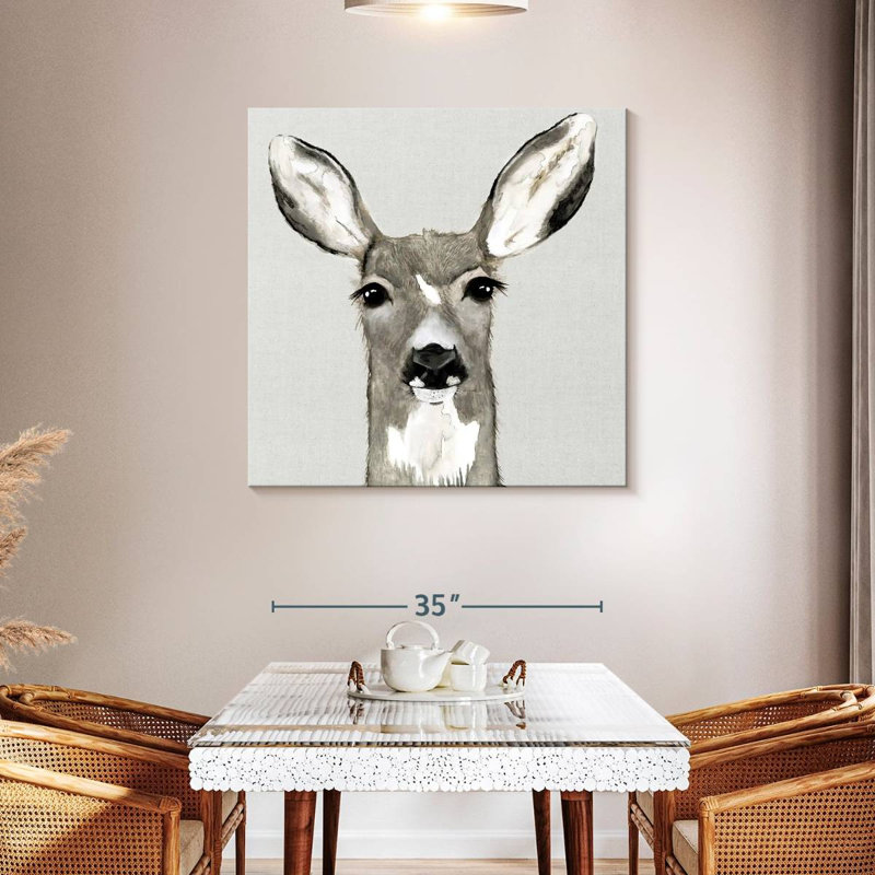 Brampt Oh Deer Portrait, 39" H x 39" W