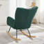 Fauteuil berçant à bascule Teddy en tissu avec structure en métal pour salon-213673371