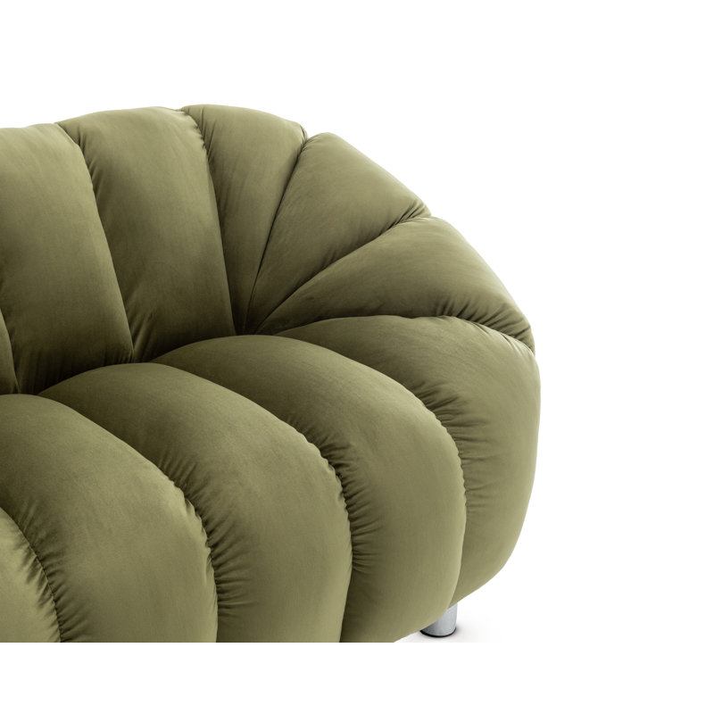 Mitesh Upholstered Sofa, Sage Green Velvet, 2
