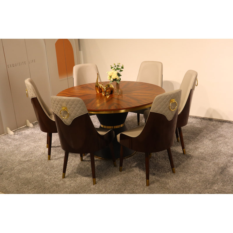 Vogue Lux Beige Dining Chair, Gray