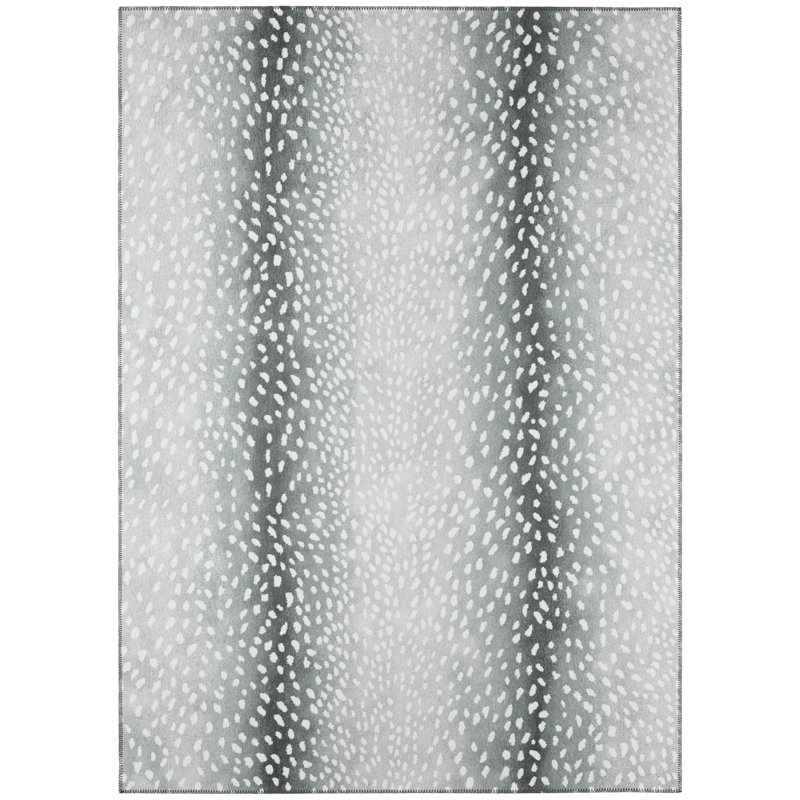 Parx Chenille Washable Animal Print Indoor / Outdoor Rug, Rectangle 9' x 12'
