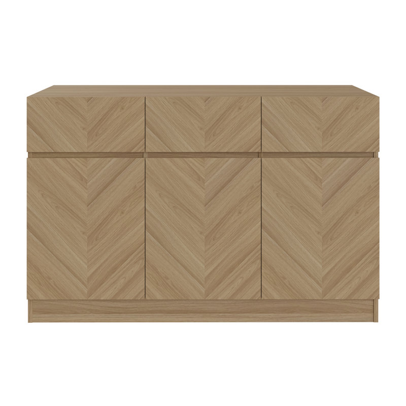Collins 118.8 Cm 3 Drawer Sideboard, Euro Oak