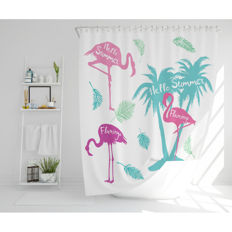 Haiden Polyester Shower Curtain Set, 168cm H x 168cm W