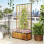 Lit de jardin surélevé en bois avec treillis-1424675231