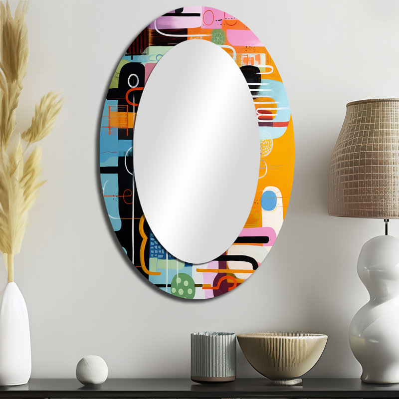 Miroir mural Mid-Century, H 36 po x l 24 po