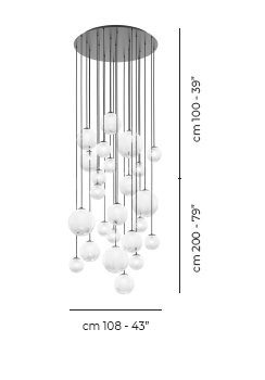 Puppet Suspension R24 Smoky Transparent Glossy Chrome G9 Ul, Matte Black, White
