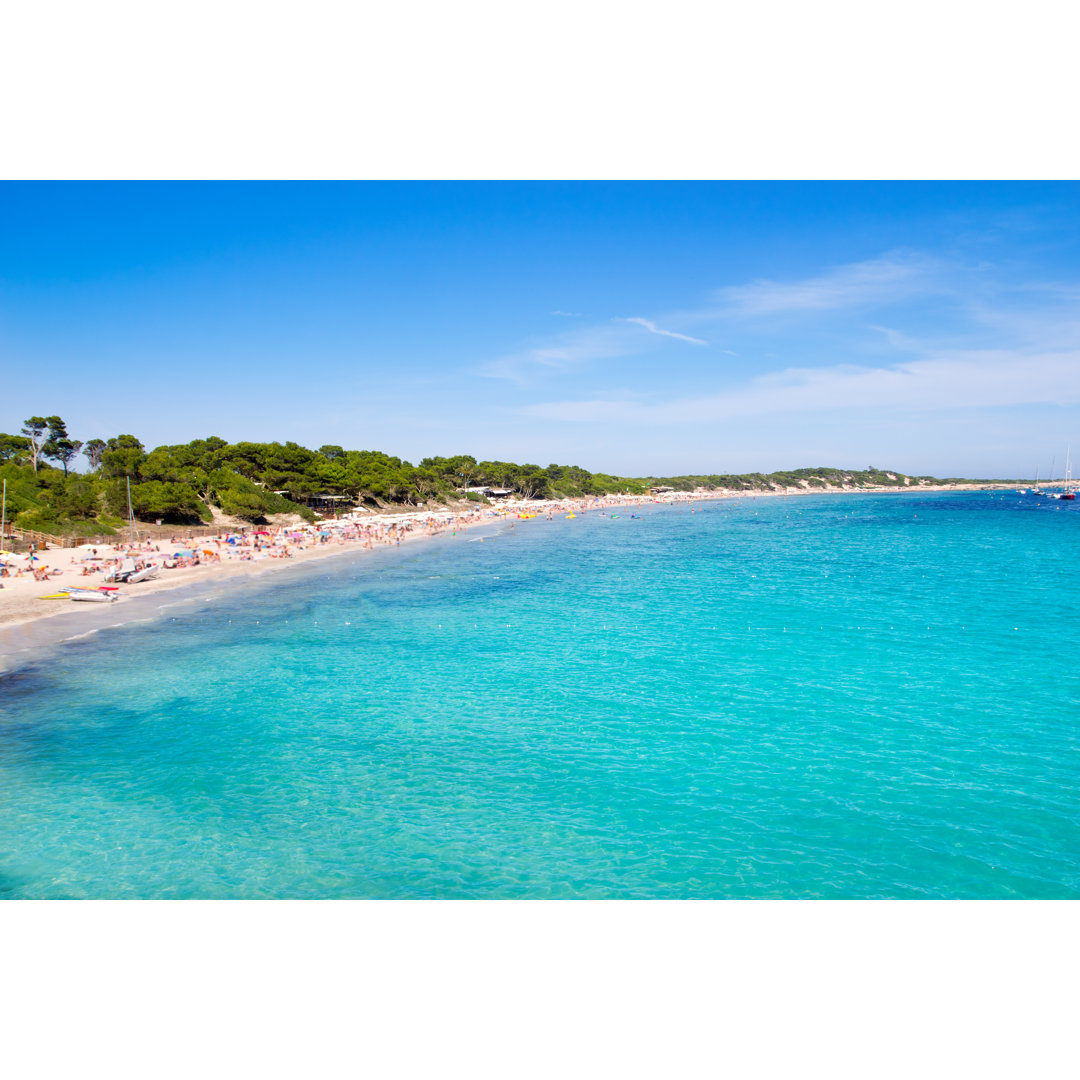 Ibiza Ses Salines South Turquoise Beach - Wrapped Canvas Print