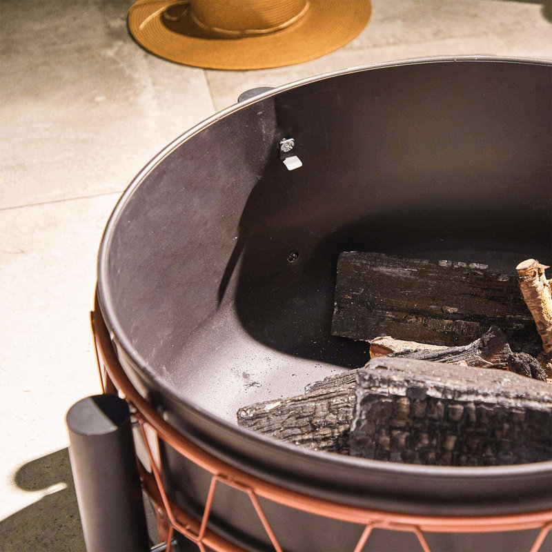 Bulle Round Steel Wood Burning Fire Pit