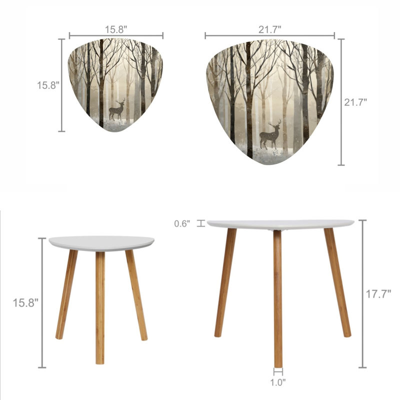 Ensemble de 2 tables basses gigognes Triangle