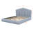 Upholstered Bed Frame Floor Bed Shell-Shaped Headboard-738730704